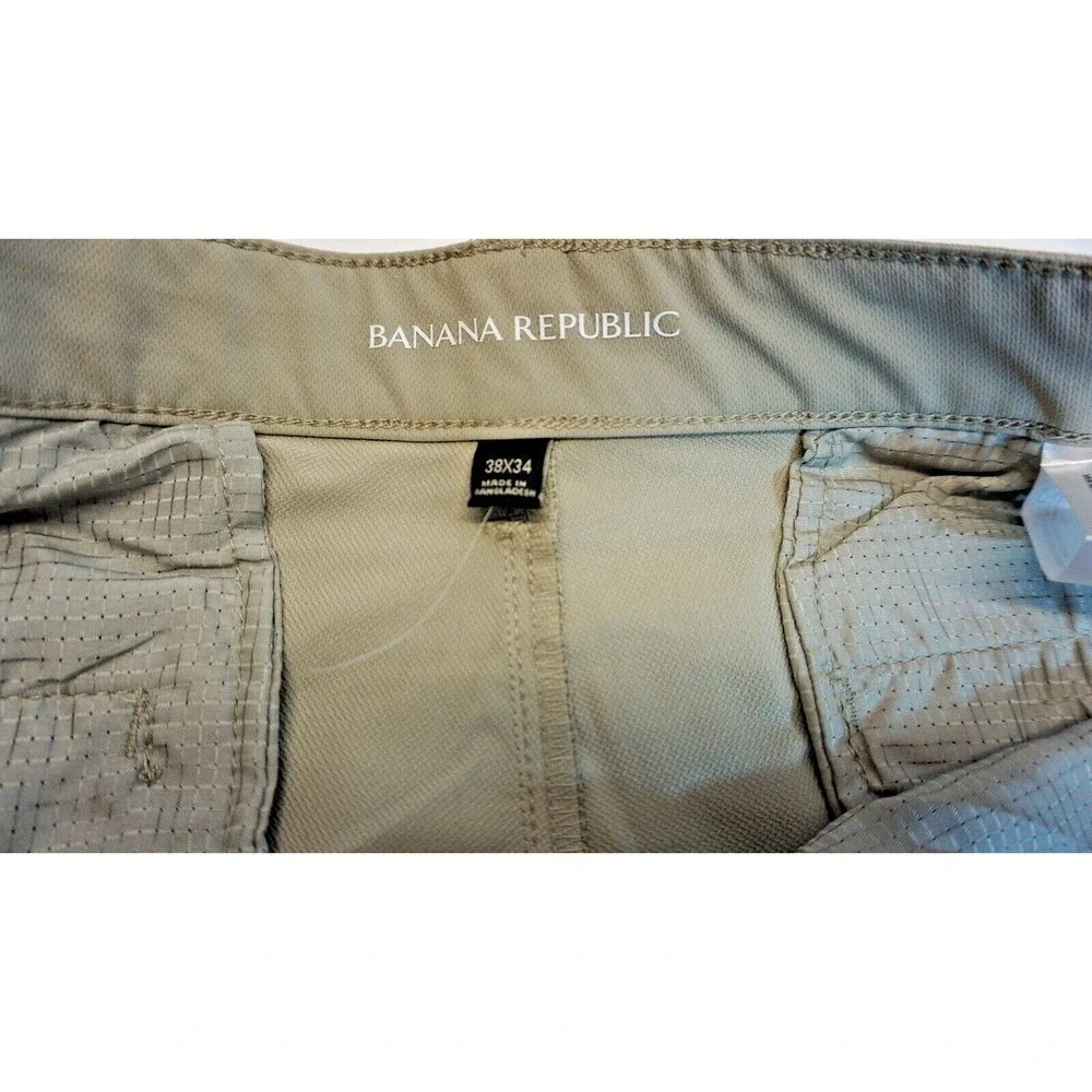 Banana Republic NEW Pants Men 38x34 London Fog Performance Stretch Golf NWT‎